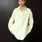 Enricia Basic Oversized Shirt - Butter Yellow