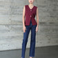 Florencia Knit Assymetric Top All Colours -  Burgundy