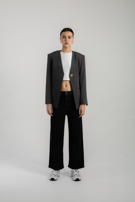 Gia Wide Leg Jeans - Black