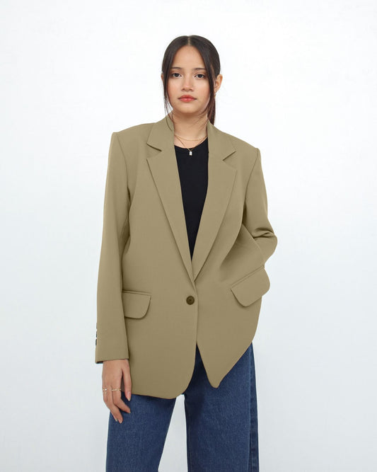 Gracia Oversized Blazer - Khaki