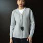 Kia Basic V-neck Cardigan - Grey