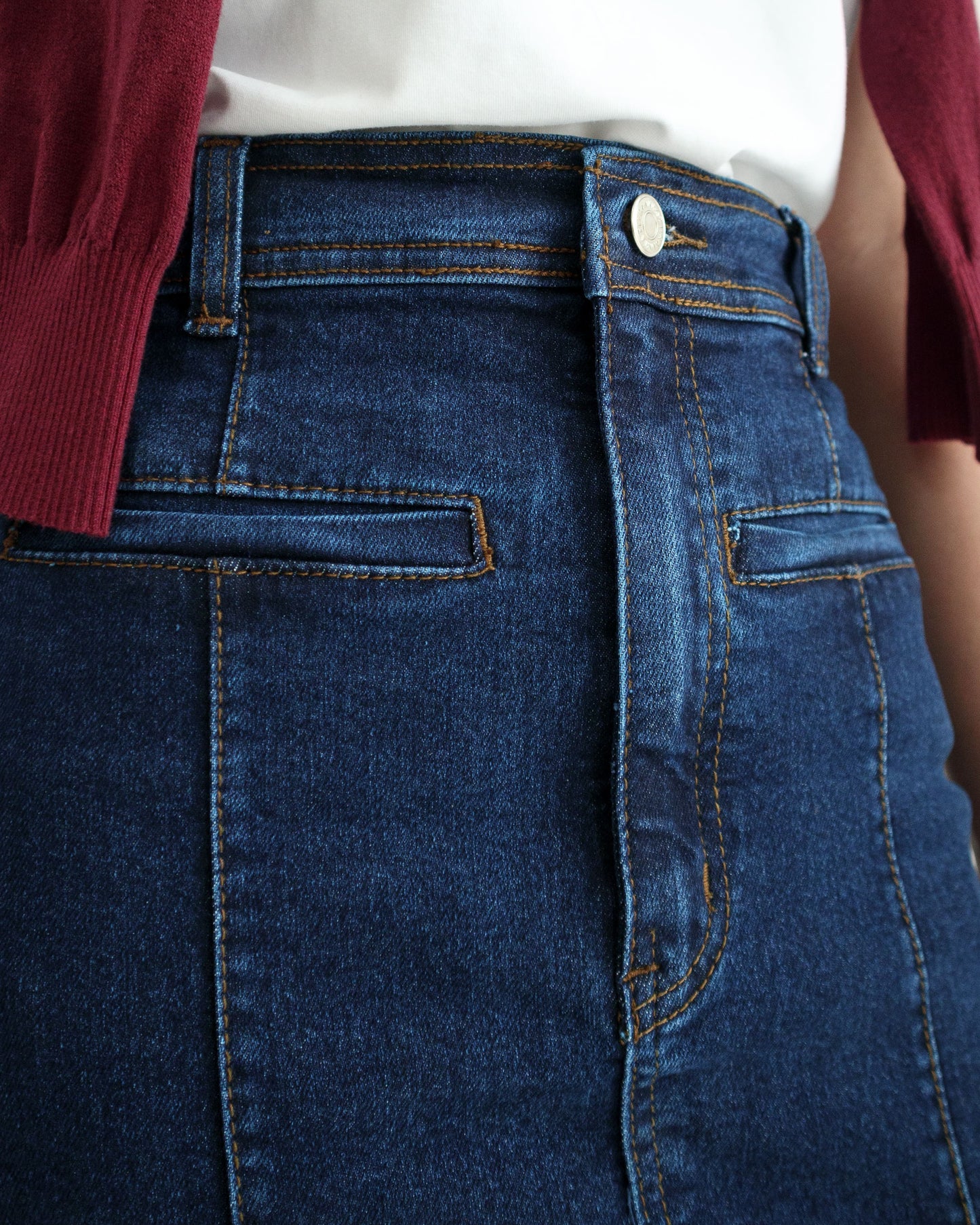 Leticia Denim Midi Skirt - Dark Blue