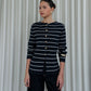 Mercia Long sleeve knit Cardigan Striped Black
