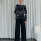Mercia Long sleeve knit Cardigan Striped Black