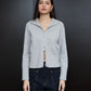 Millia Cropped Knit with Zipper - Grey