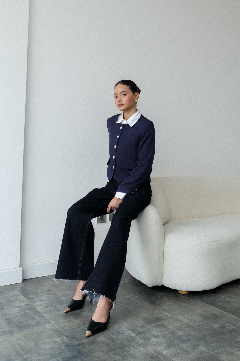 Valencia Collarless Jacket