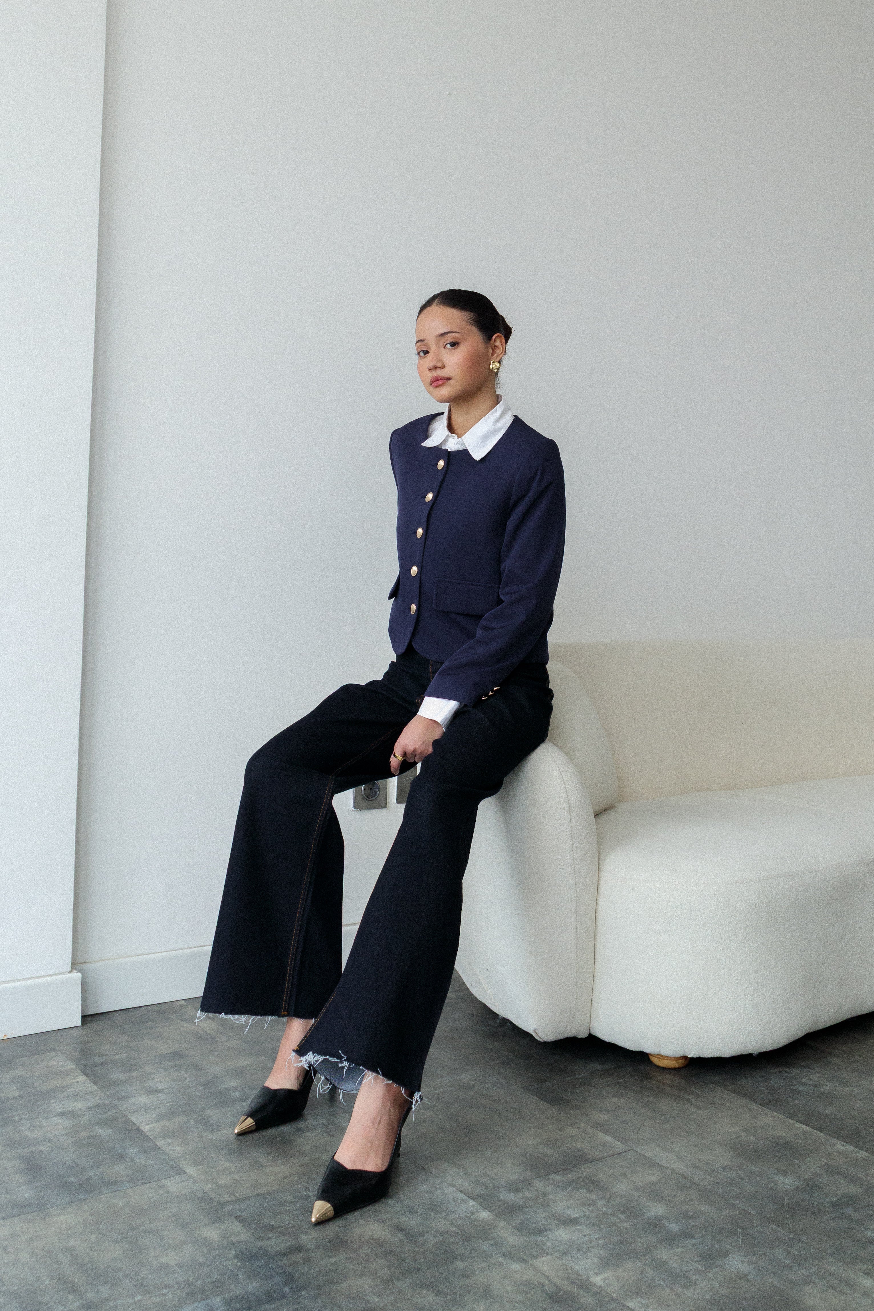 Valencia Collarless Jacket