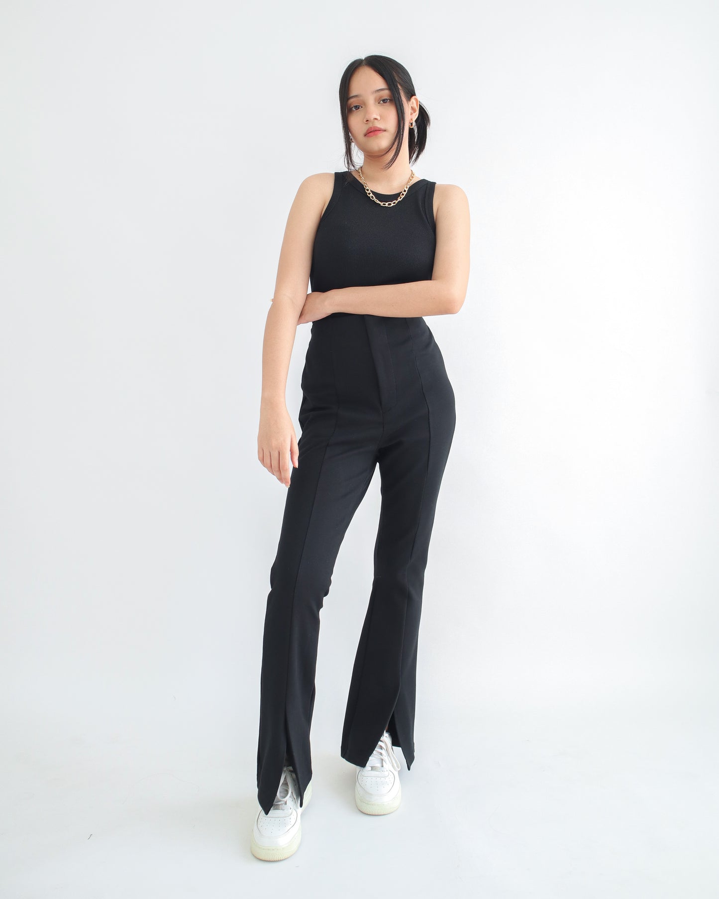 Alecia Flared Pants with Vents