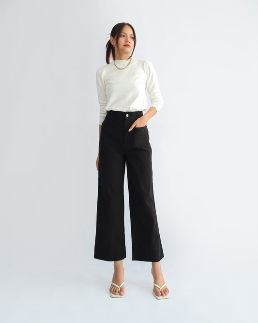 Gaia Twill Pants - Black