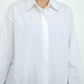 Stovia Crease Side Oversized Shirt Broken White