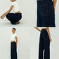 KAIAHATI - Dania Straight Leg Jeans With Front Pocket Dark Blue